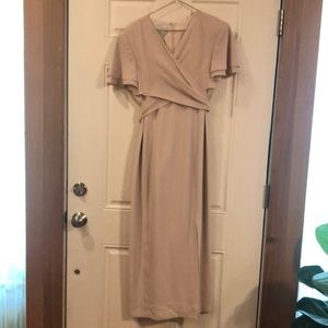 Cream crepe dress
